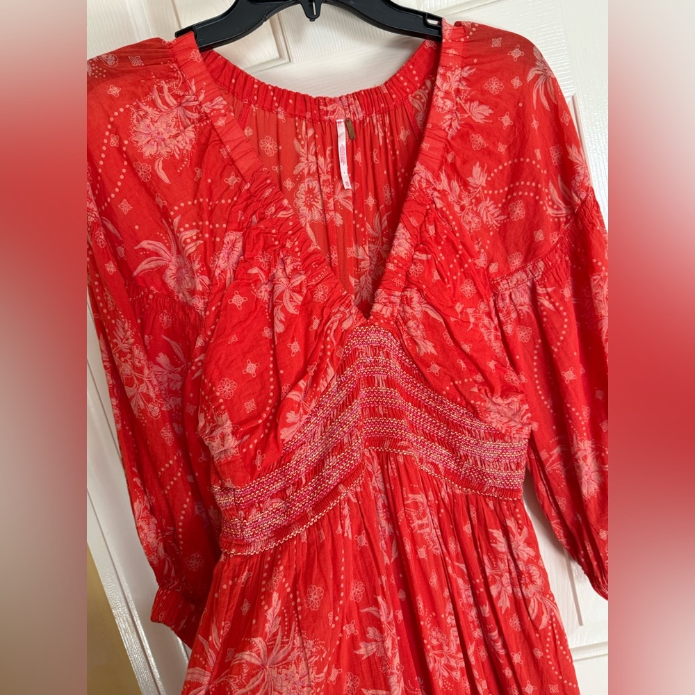 FREE PEOPLE Red Boho Maxi Dress - Picture 3 of 5